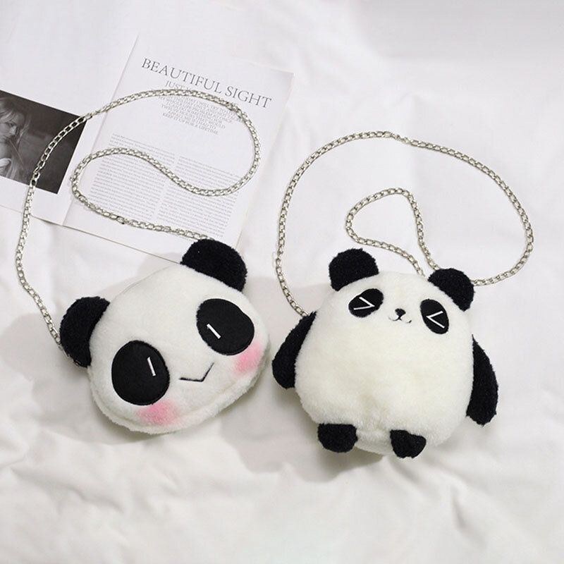 Kvinders Vinter-ol Beijing 2022 Sød Panda Dacron Chain Crossbody-taske