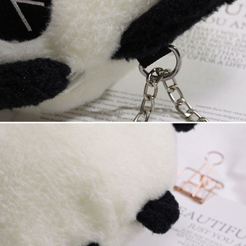 Kvinders Vinter-ol Beijing 2022 Sød Panda Dacron Chain Crossbody-taske