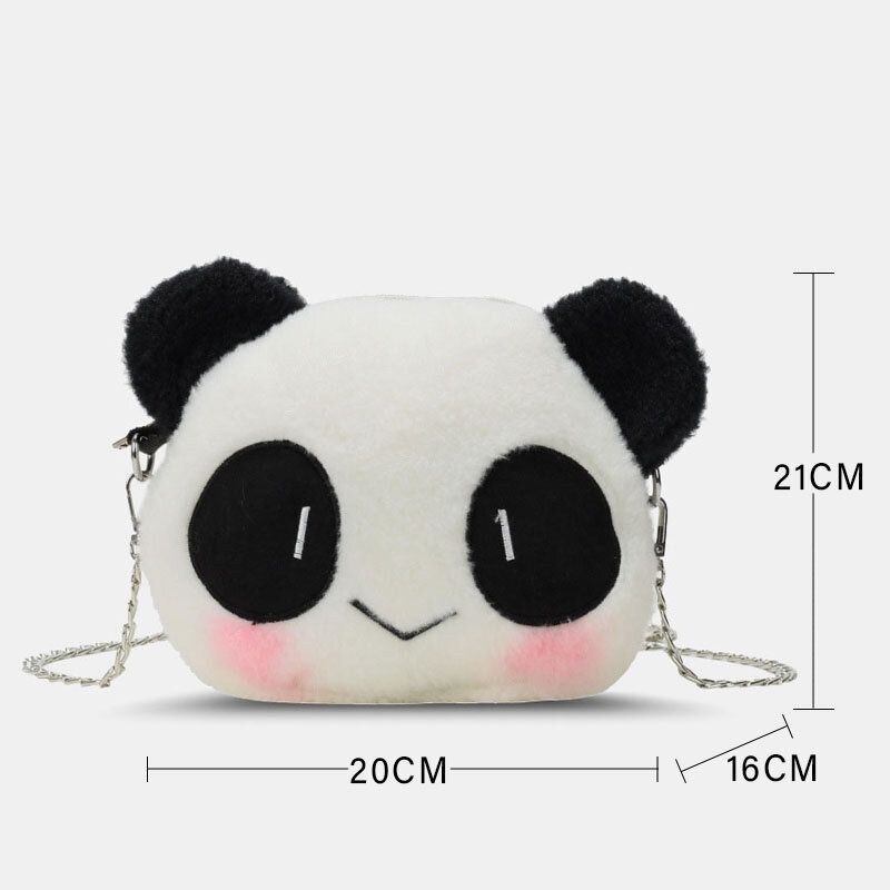 Kvinders Vinter-ol Beijing 2022 Sød Panda Dacron Chain Crossbody-taske