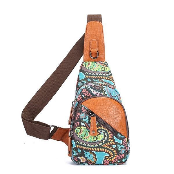 National Floral Summer Light Kvinder Brysttaske Sling Bag Skulder Crossbody Taske