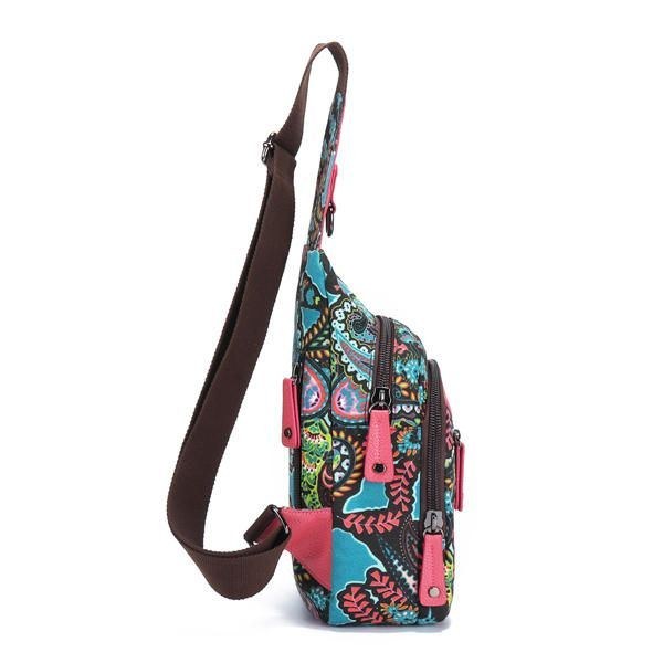 National Floral Summer Light Kvinder Brysttaske Sling Bag Skulder Crossbody Taske