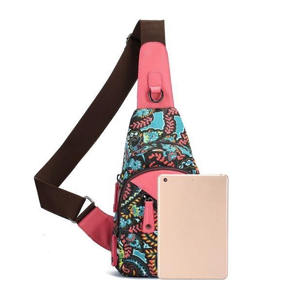 National Floral Summer Light Kvinder Brysttaske Sling Bag Skulder Crossbody Taske