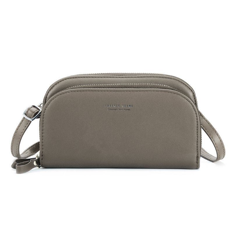 Pierre Loues Kvinder Solid 8 Card Slot Card Bag Multi-slot Telefontaske Fritid Crossbody Taske