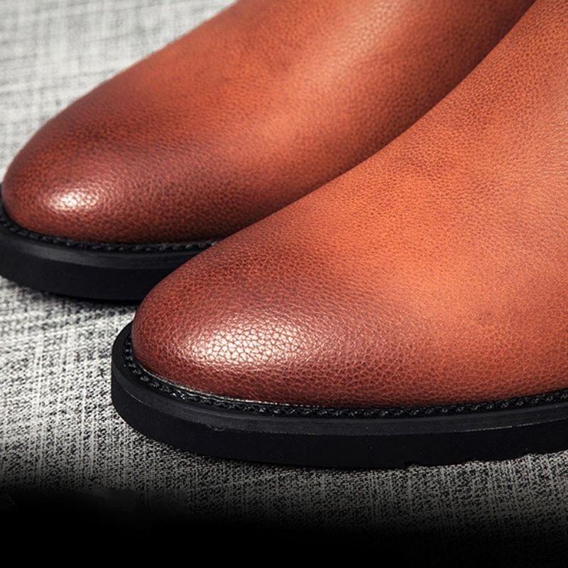 Herre Classic Slip On Casual Bløde Retro Ankelstøvler