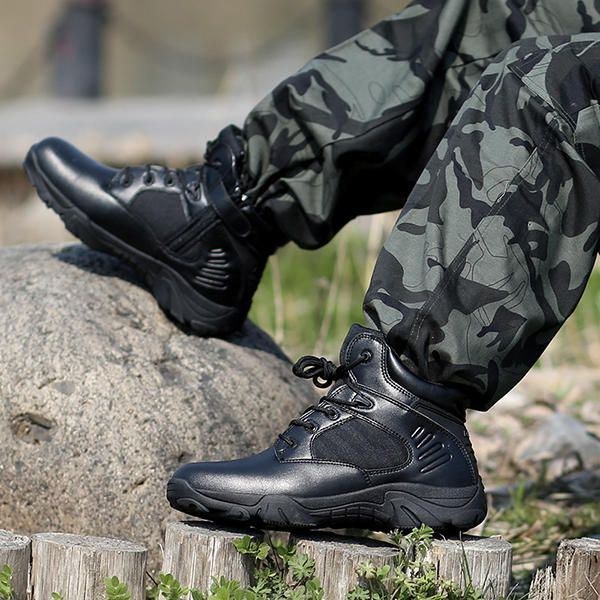 Herre Komfortabel Slidstærk Ydersål Varm High Top Military Style Støvler