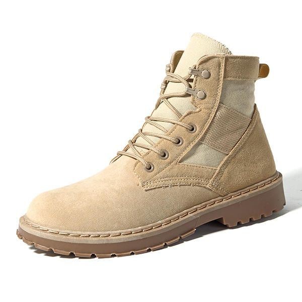 Herre Komfortable Army Style Canvas High Top Støvler