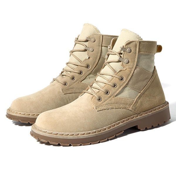 Herre Komfortable Army Style Canvas High Top Støvler