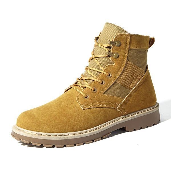 Herre Komfortable Army Style Canvas High Top Støvler