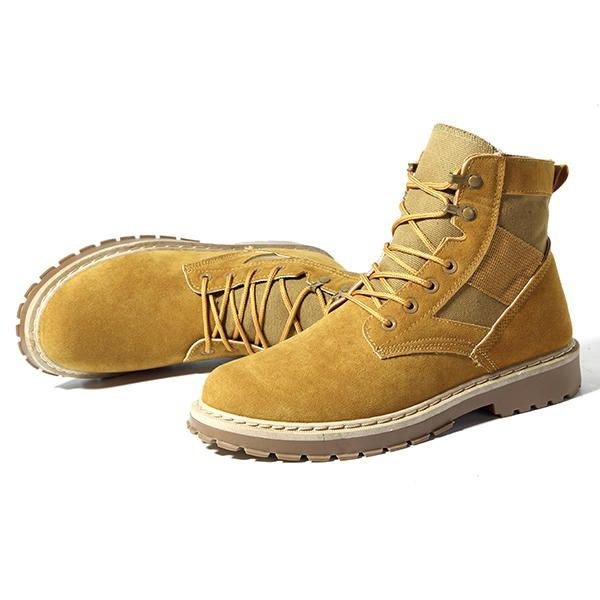 Herre Komfortable Army Style Canvas High Top Støvler