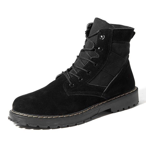 Herre Komfortable Army Style Canvas High Top Støvler