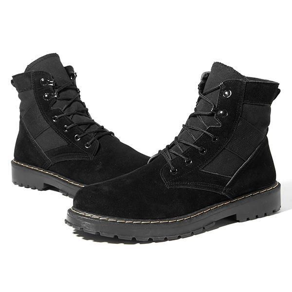 Herre Komfortable Army Style Canvas High Top Støvler