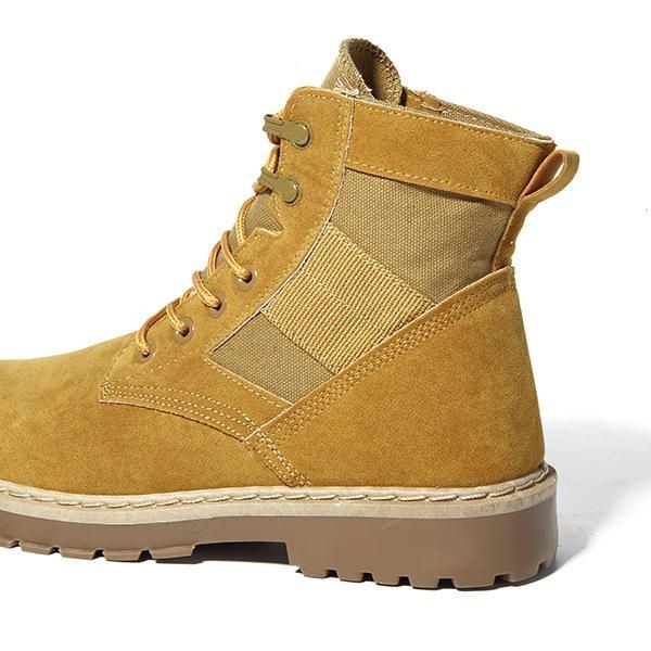 Herre Komfortable Army Style Canvas High Top Støvler