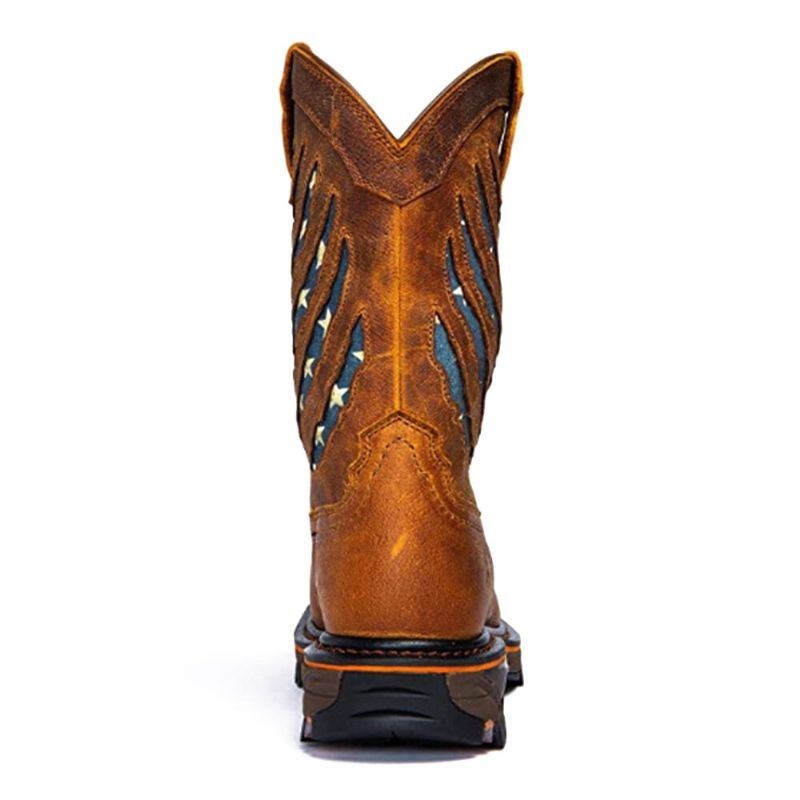 Herre Skridsikker Firkantet Hoved Slip-on Mid-tube Cowboy Boot