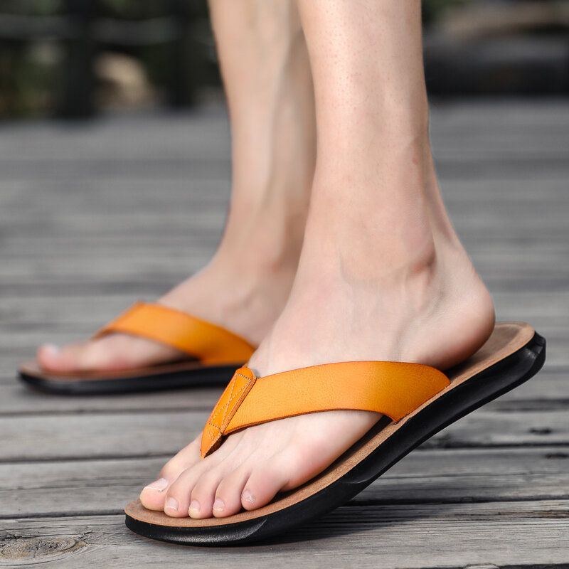 Blød Mikrofiber Til Mænd Skridsikker Behagelige Solide Flip Flops