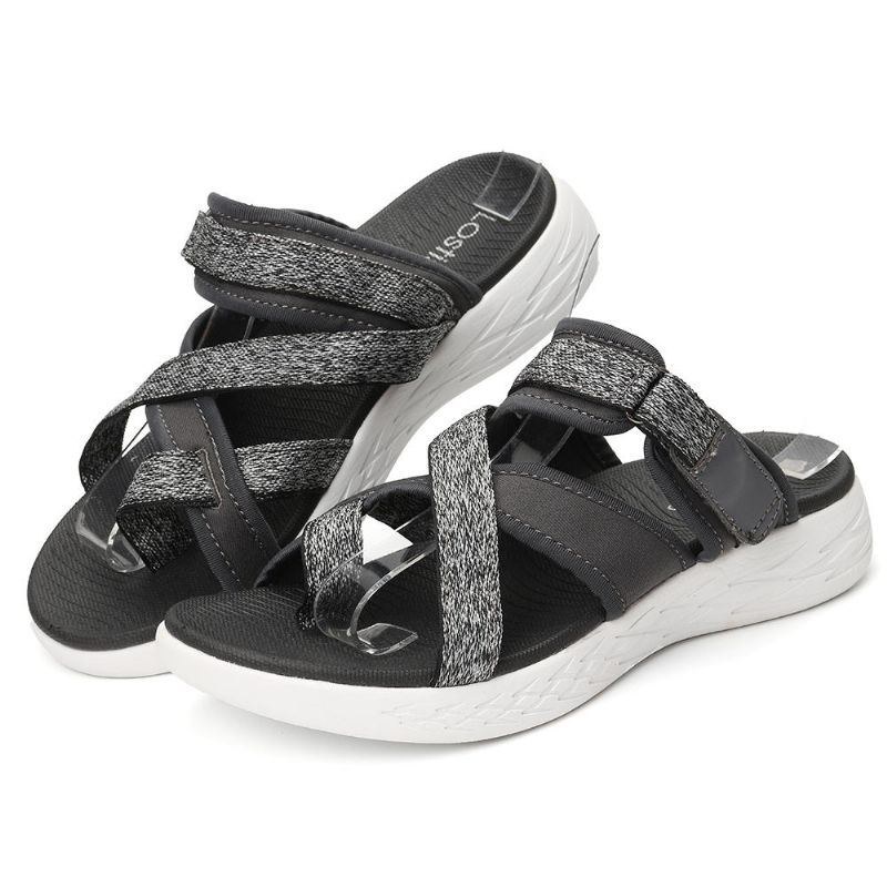 Dame Casual Clip Toe Hook Loop Sports Hjemmesko