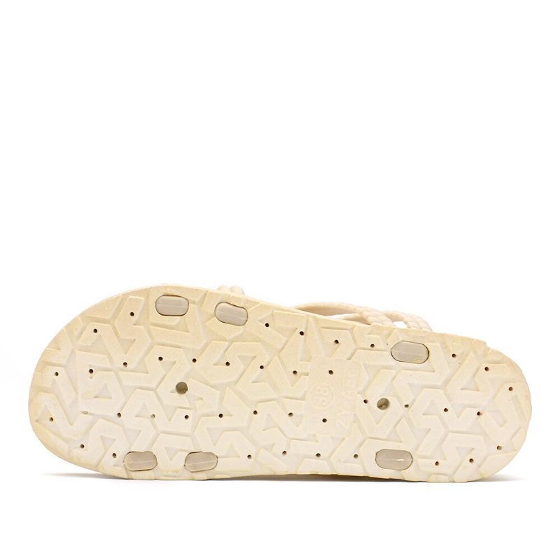 Dame Ensfarvet Cross Band Home Flats Sandaler