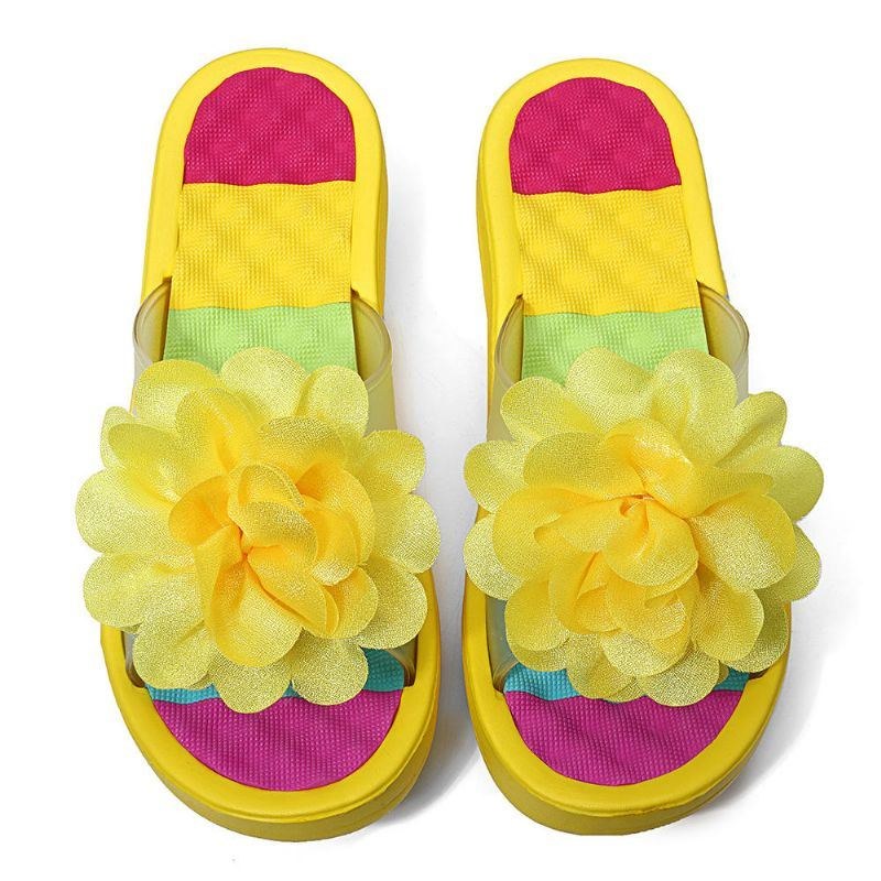 Dame Sommer Hjemmesko Flip Flops Platform Blomstersko