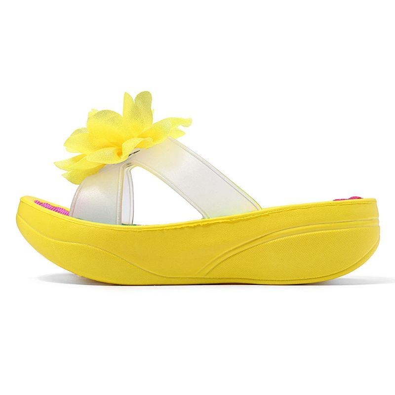 Dame Sommer Hjemmesko Flip Flops Platform Blomstersko