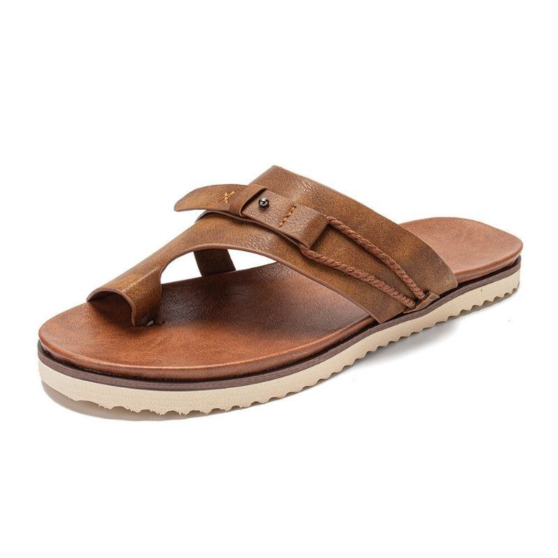 Dame Vintage Nitte Vævet Snørebånd Solid Clip Toe Flade Casual Hjemmesko