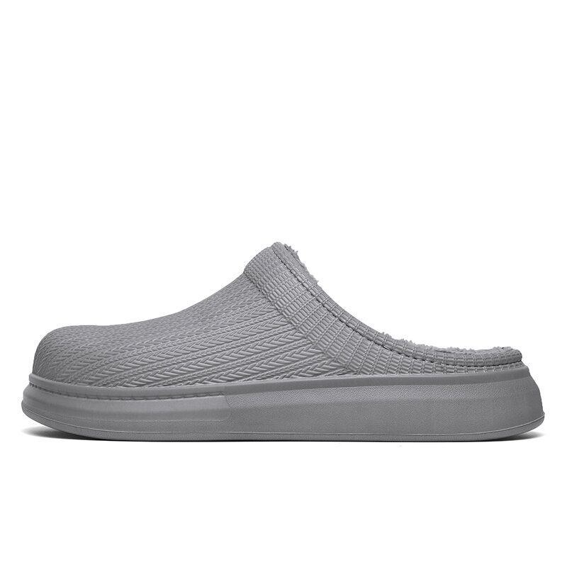 Herre Comfy Wide Fit Riund Toe Rygløs Let-slip-on Hjemmesko