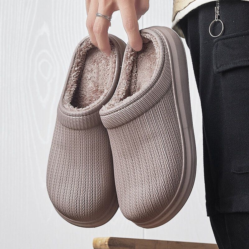 Herre Comfy Wide Fit Riund Toe Rygløs Let-slip-on Hjemmesko