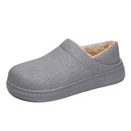 Herre Comfy Wide Fit Rund Toe Varme Let-slip-on Hjemmesko