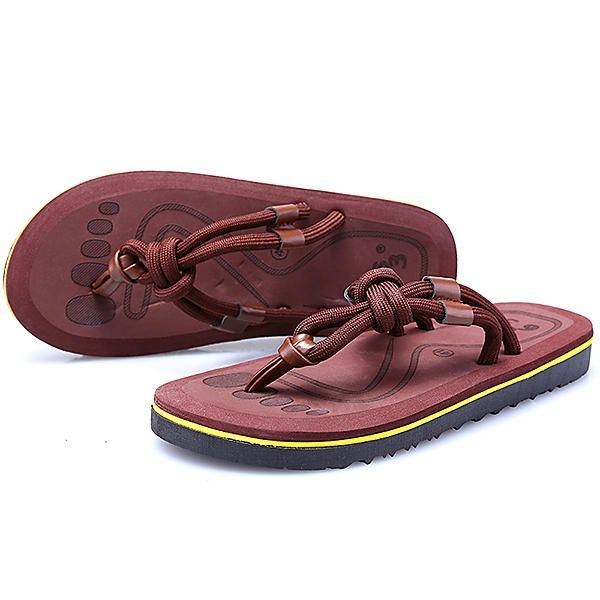 Herre Soft Sole Clip Toe Slippers Sommer Strandsko