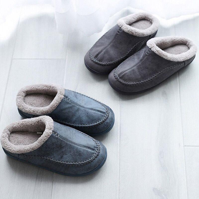 Herre Varmforet Slip On Home Casual Vinter Hjemmesko