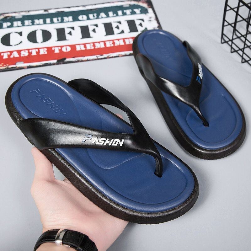 Mændtrusse Blød Sål Letvægts Udendørs Flip Flops Casual Platform Hjemmesko