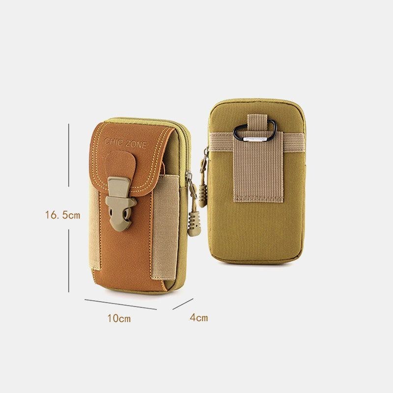 Herre Oxford Cloth Multi-bære Mini Taljetaske Bæltetaske Fanny Pack Tactical Bag Telefontaske