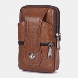 Herre Slidstærk Flap Magnetisk Knap Design Taljetaske Åndbar Smagløs Bæltetaske 6.5 Tommer Telefontaske Crossbody-tasker Med Skulderrem