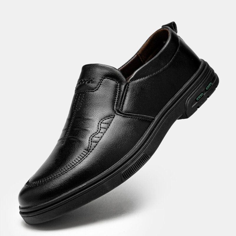 Herre Åndbar Gummisål Slip On Casual Business Sko