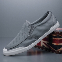 Herre Åndbar Is Silke Blød Behagelig Sål Solid Slip On Casual Court Sko