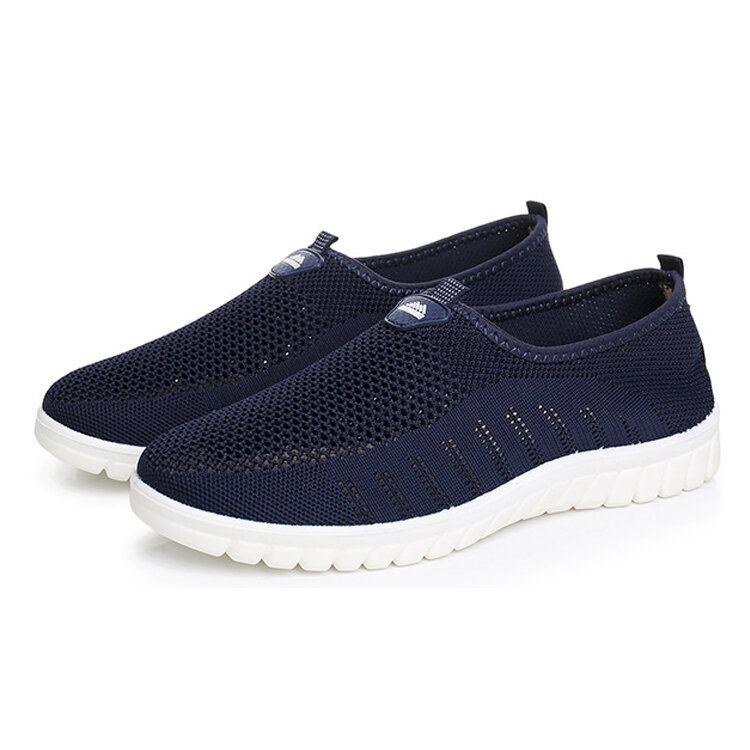 Herre Åndbar Mesh Bløde Såler Casual Walking Loafers