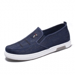 Herre Åndbar Skridsikker Comfy Slip On Old Peking Casual Cloth Court Sko