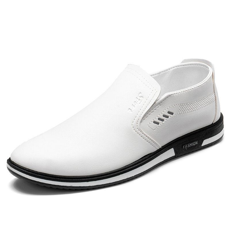 Herre Åndbar Slip On Pu Læder Loafers Casual Business Sko