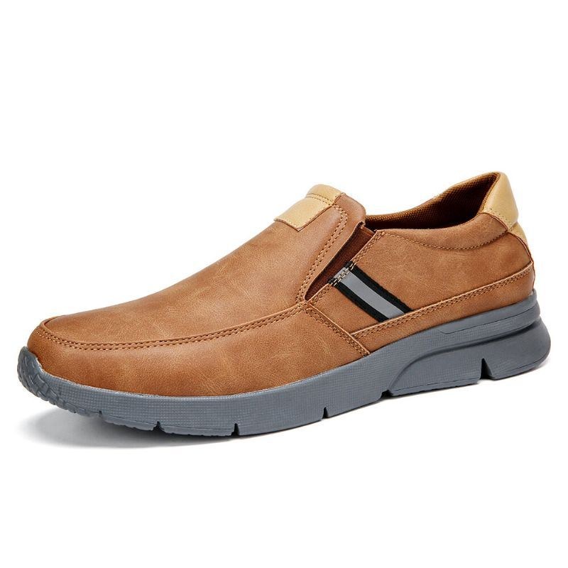 Herre Behagelige Mikrofiber Læder Slip-on Business Casual Sko