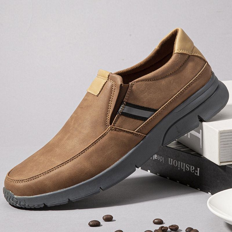 Herre Behagelige Mikrofiber Læder Slip-on Business Casual Sko