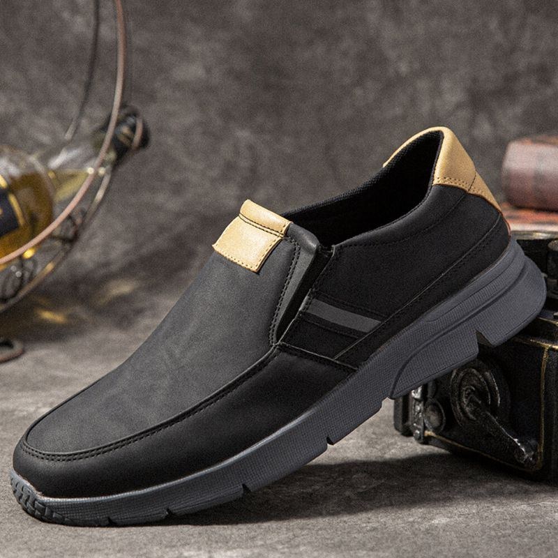 Herre Behagelige Mikrofiber Læder Slip-on Business Casual Sko