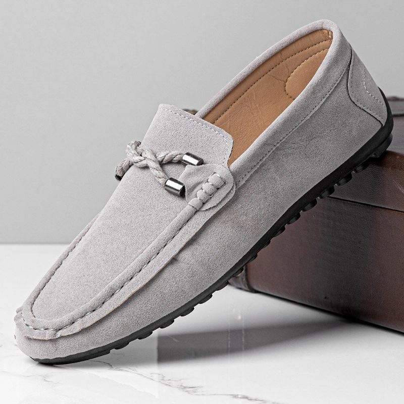 Herre Bløde Såler Kørelærred Slip On Casual Loafers Sko