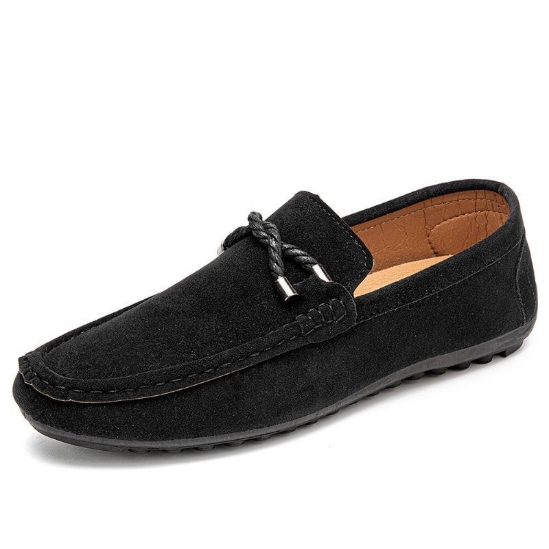 Herre Bløde Såler Kørelærred Slip On Casual Loafers Sko