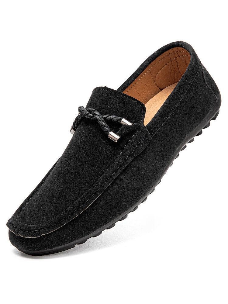 Herre Bløde Såler Kørelærred Slip On Casual Loafers Sko