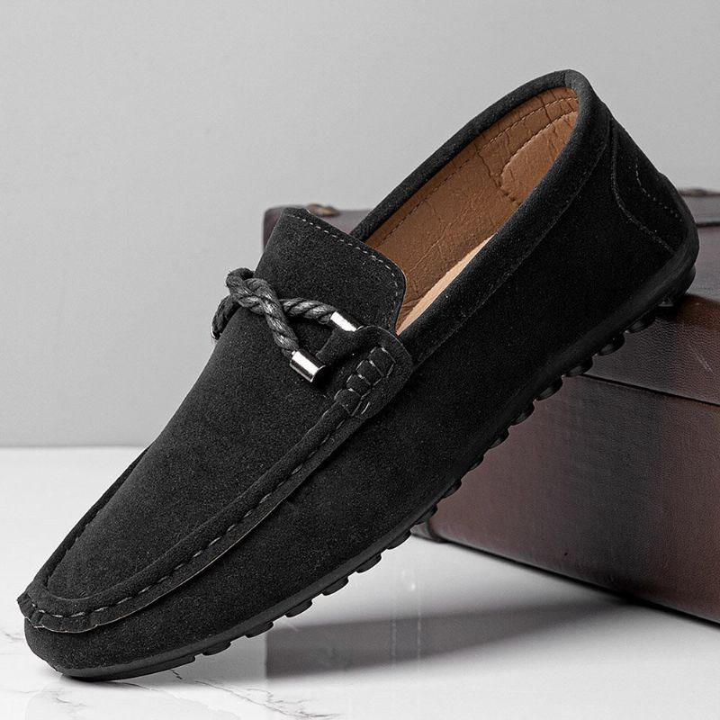 Herre Bløde Såler Kørelærred Slip On Casual Loafers Sko