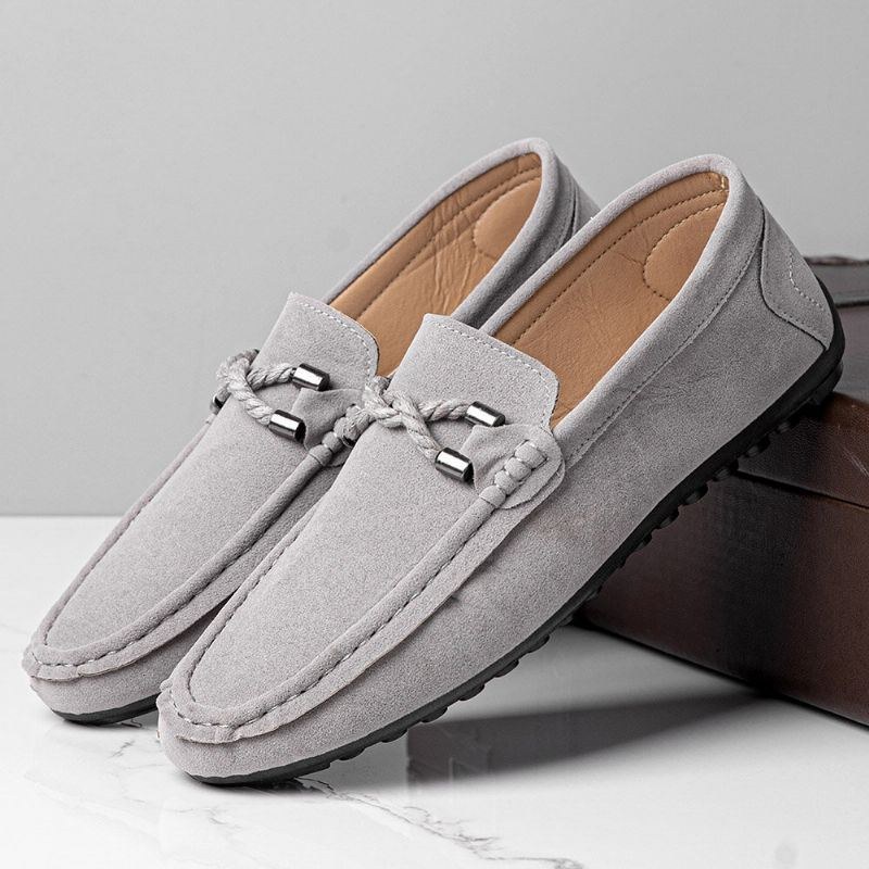 Herre Bløde Såler Kørelærred Slip On Casual Loafers Sko