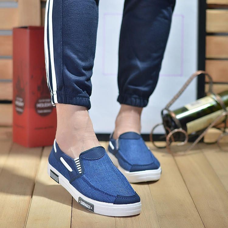 Herre Canvas Casual Bløde Comfy Daily Business Loafers