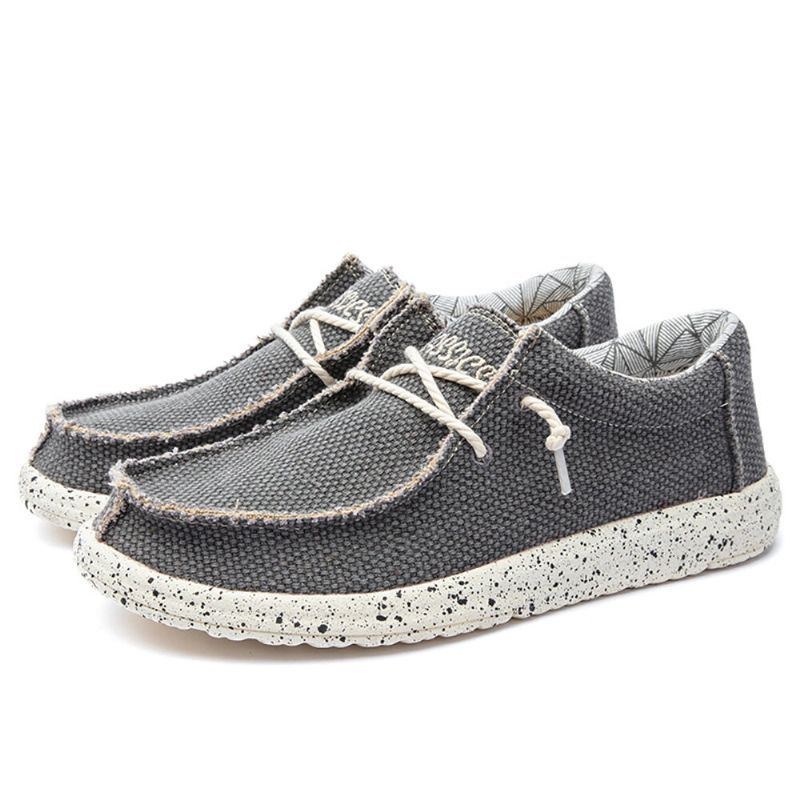 Herre Canvas Casual Weave Soft Sole Walking Loafers