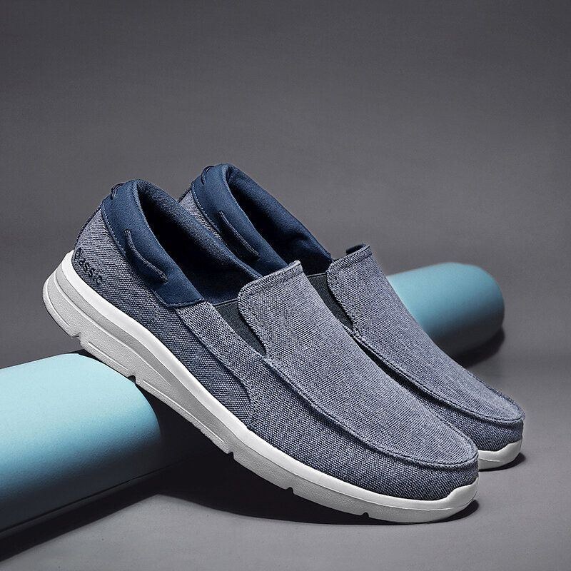 Herre Canvas Letvægts Slip On Casual Sko