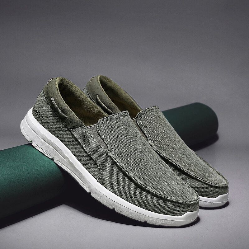 Herre Canvas Letvægts Slip On Casual Sko