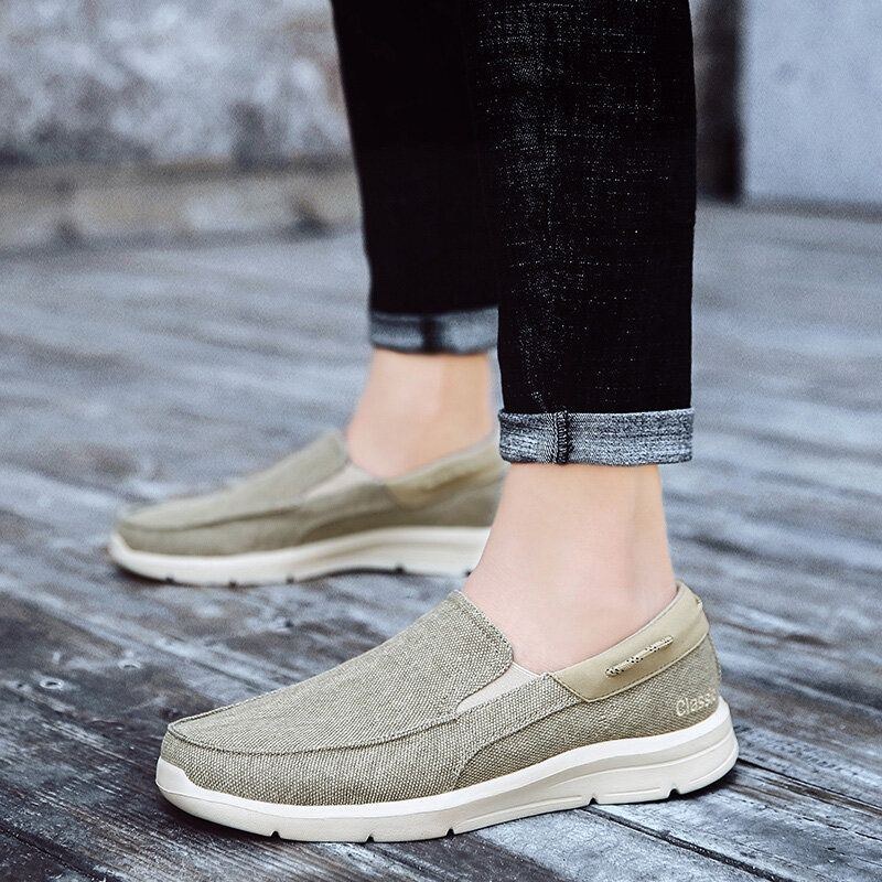 Herre Canvas Letvægts Slip On Casual Sko