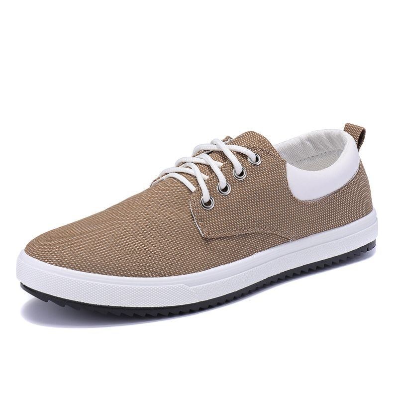 Herre Casual Canvas Loafers Lace Up Driving Walking Flats